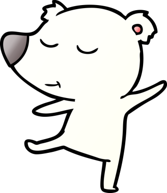 Bir insan tarafından çizilmiş kutup ayısı karikatürü