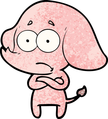 bir insan tarafından çizilmiş belirsiz bir fil.