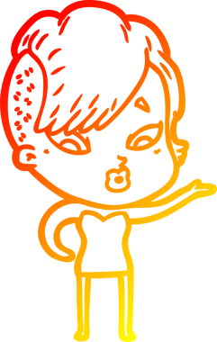 Bir çizgi film karakteri, bir insan tarafından çizilmiş bir kızı şaşırttı.