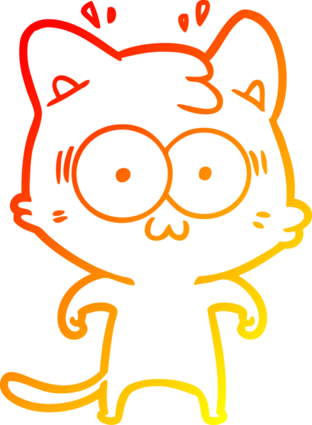 İnsan tarafından çizilmiş bir çizgi filmin sıcak eğimli çizimi.