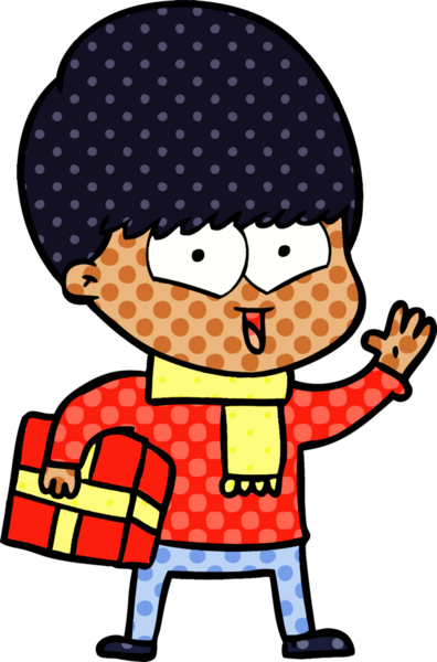 Bir insan tarafından çizilmiş mutlu çocuk çizgi filmi.