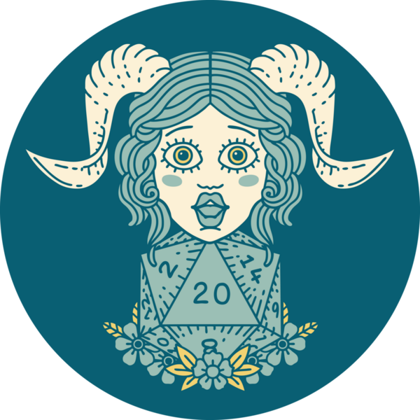 Retro Dövme Biçimi Bir insan tarafından çizilmiş D20 doğal yirmilik zar ile düzenleniyor