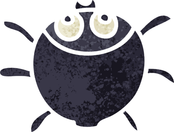 Bir insan tarafından çizilmiş garip bir çizgi film böceği.