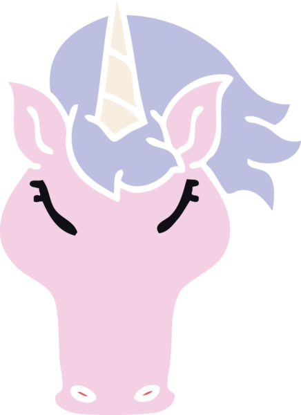 Bir insan tarafından çizilmiş tuhaf tek boynuzlu at.