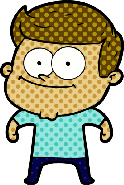 Bir insan tarafından çizilmiş mutlu bir adam.