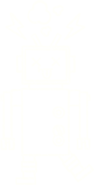 Bir insan tarafından çizilen robot tebeşiri.