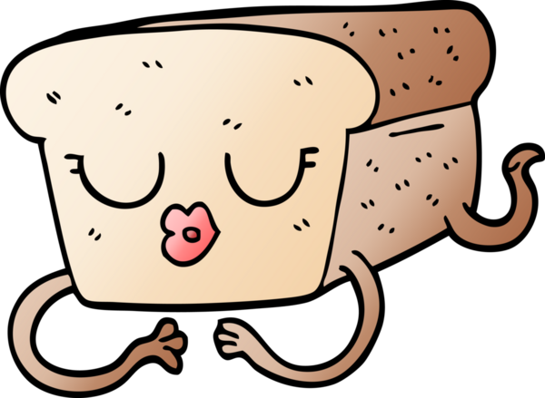 Bir insan tarafından çizilmiş bir ekmek karalaması.