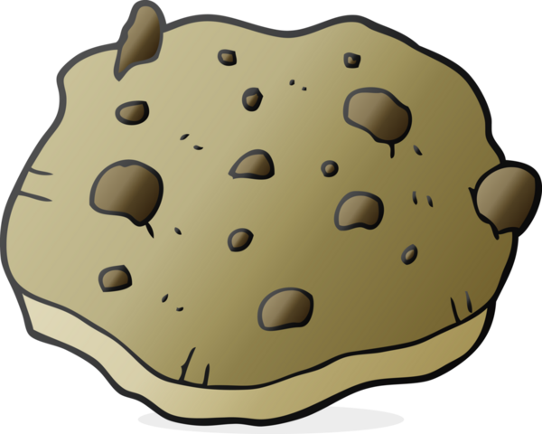 Bir insan tarafından çizilmiş serbest çizim çikolatalı kurabiye.