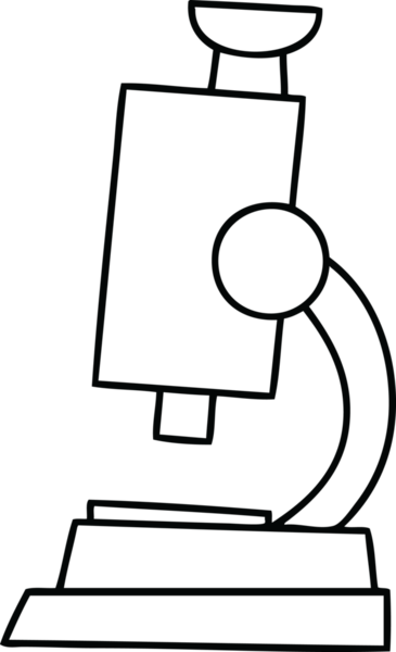 Bir insan tarafından çizilmiş bir mikroskop çizimi