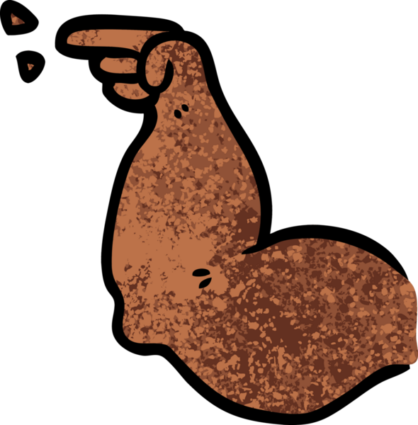 bir insan tarafından çizilmiş kaslı bir kol.