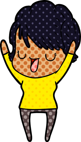 Bir insan tarafından çizilmiş bir karikatür kadın konuşuyor.