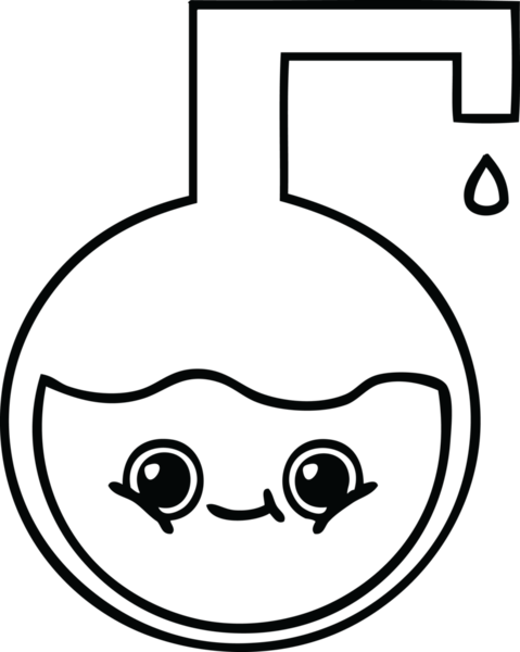 Bir insan tarafından çizilmiş bir bilim deneyinin çizgi çizimi