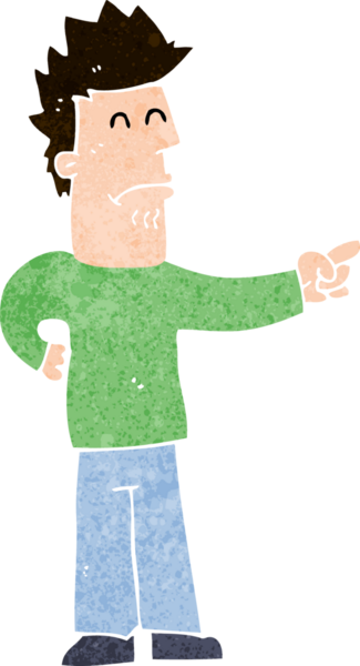 Bir insan tarafından çizilmiş çizgi filmci.