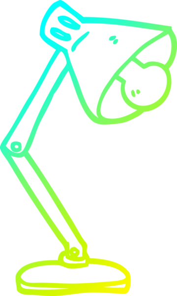 Bir insan tarafından çizilmiş bir ofis lambasının soğuk gradyan çizgisi.