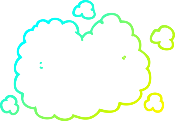 Bir insan tarafından çizilmiş bir çizgi filmin soğuk gradyan çizgisi.