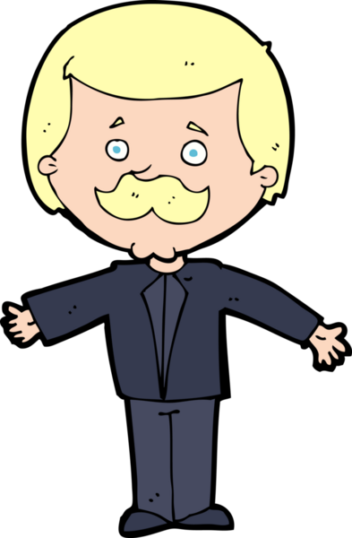 Çizgi filmlerdeki bıyıklı adam, bir insan tarafından çizilmiş.