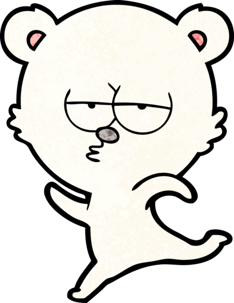 Bir insan tarafından çizilmiş kutup ayısı karikatürü