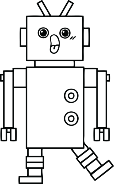 Bir insan tarafından çizilmiş robot çizimi