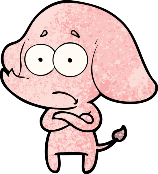 bir insan tarafından çizilmiş belirsiz bir fil.