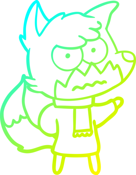 Bir insan tarafından çizilmiş bir çizgi filmin soğuk gradyan çizimi.