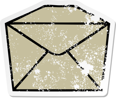 Bir insan tarafından çizilmiş garip bir el karikatürü çıkartması.