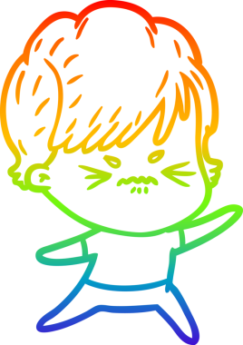 Bir insan tarafından çizilmiş karikatür çizimi.