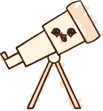 Bir insan tarafından çizilen Teleskop Tebeşiri