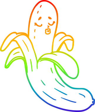 Bir insan tarafından çizilmiş en kaliteli organik muz çizgi çizimi.