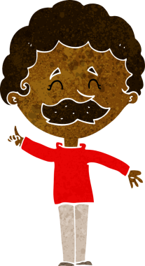 Bir insan tarafından çizilmiş bir fikri olan çizgi film adamı.