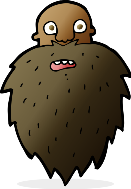 Bir insan tarafından çizilmiş sakallı bir adam.