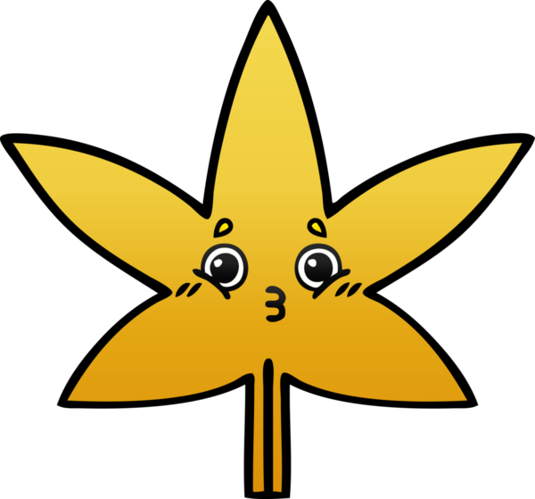 Bir insan tarafından çizilen güz yaprağının gölgelenmiş karikatürü