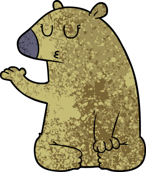 Bir insan tarafından çizilmiş bir çizgi film karakteri.