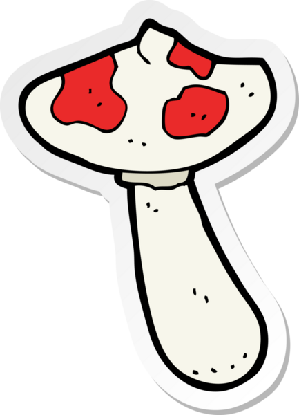Bir insan tarafından çizilmiş bir mantar yapıştırması.