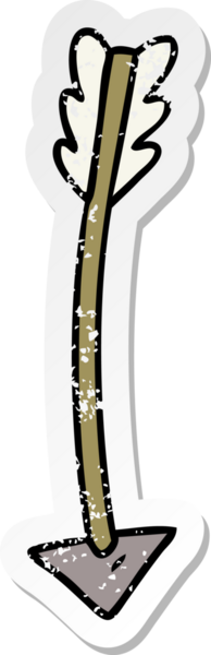 İnsan eliyle çizilmiş bir okun çizilmiş karikatürü.