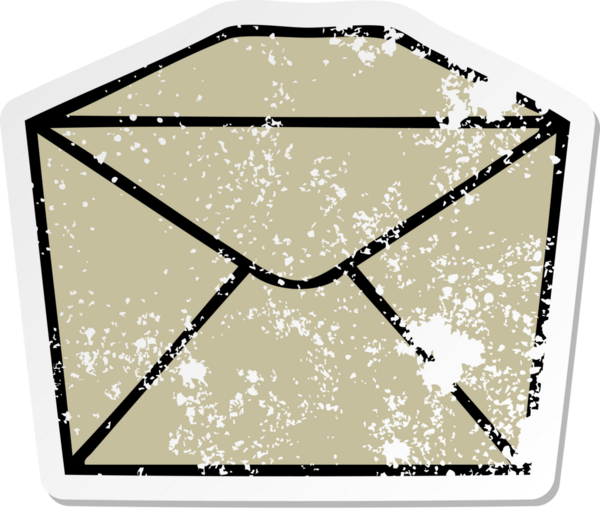 Bir insan tarafından çizilmiş garip bir el karikatürü çıkartması.