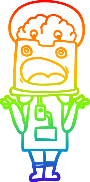 gökkuşağı gradyan çizgisi bir insan tarafından çizilmiş robot çizgi