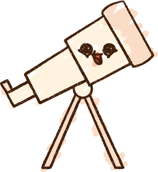 Bir insan tarafından çizilen Teleskop Tebeşiri