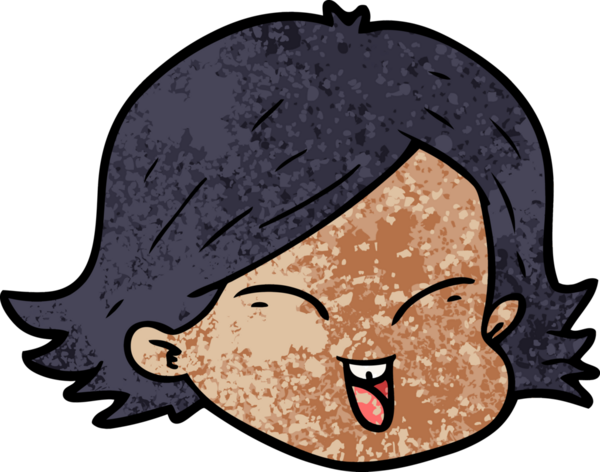 Bir insan tarafından çizilmiş bir kadın yüzü.