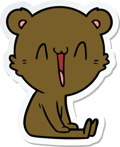 Bir insan tarafından çizilmiş mutlu ayı karikatürü.