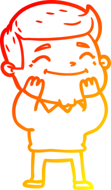 Bir insan tarafından çizilmiş mutlu bir çizgi film karakteri çizimi.