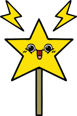 Bir insan tarafından çizilmiş sihirli bir değnek.