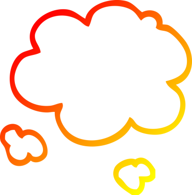 Bir insan tarafından çizilmiş bir çizgi filmin sıcak gradyan çizimi