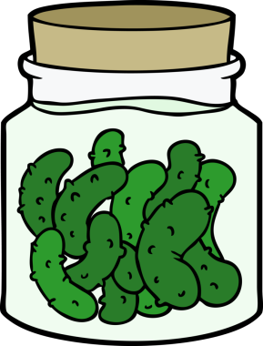 Bir insan tarafından çizilmiş turşu turşusu çizgi filmi.