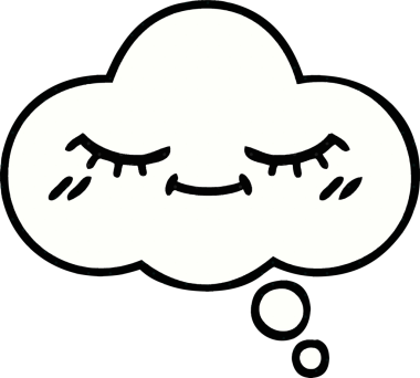 Bir insan tarafından çizilmiş bir düşünce baloncuğunun çizgi roman tarzı