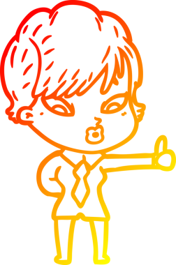 Bir insan tarafından çizilmiş bir karikatür kadın çizimi