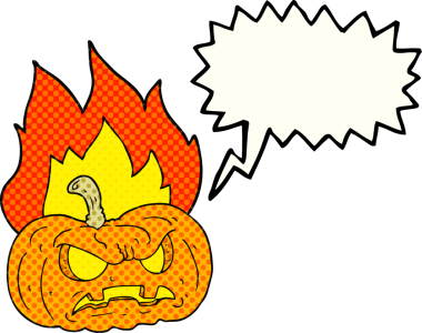 Bir insan tarafından çizilmiş cadılar bayramı balkabağı karikatürü.