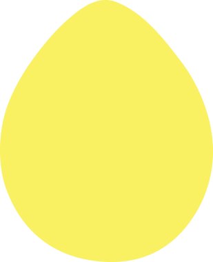 Bir insan tarafından çizilmiş garip bir çizgi film yumurtası.