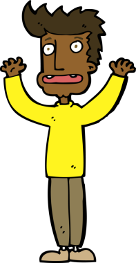 Çizgi film bir insan tarafından çizilmiş stresli adam