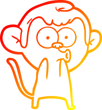 İnsan tarafından çizilmiş bir çizgi film çizimi, bir maymun için sürpriz oldu.