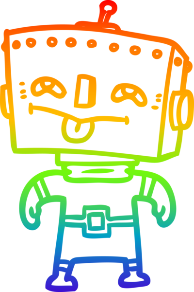 gökkuşağı gradyan çizgisi bir insan tarafından çizilmiş robot çizgi